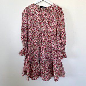 Tuckernuck Pomander Place Floral Ditsy Kenzo Dress Long Sleeve Tiered Medium